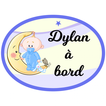 Doller Graphiques - Bébé à bord - Prénom personnalisable