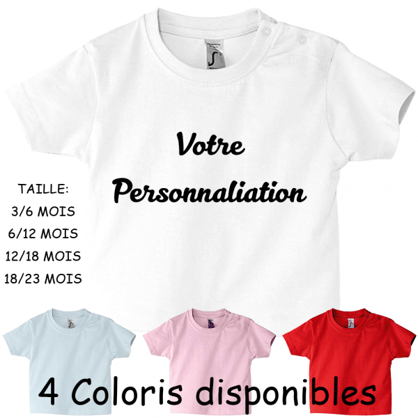 Tee-shirt blanc personnalisé | Couleurs Drapeau Français