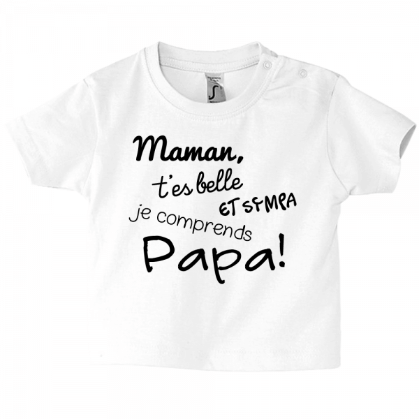 Tee-shirt humour, bébé est la reine des râleuses… comme maman !